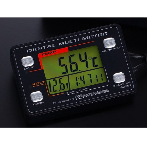 [바이크팩토리]요시무라 디지털 멀티 미터 센서 포함세트 (온도,전압,시계)